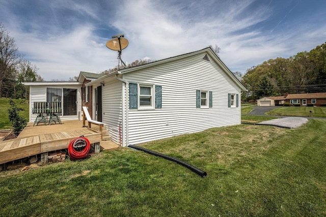 911 Old White Hill Rd, Stuarts Draft, VA 24477 - back of house featuring a deck and a lawn