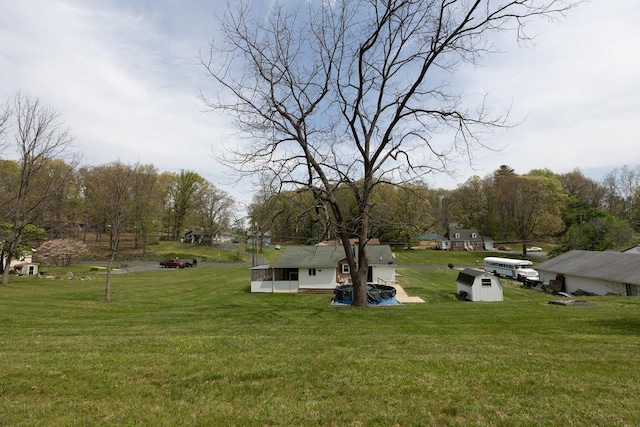 911 Old White Hill Rd, Stuarts Draft, VA 24477 - view of grassy yard featuring a storage shed