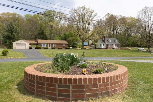 911 Old White Hill Rd, Stuarts Draft, VA 24477 - view of green lawn with asphalt driveway