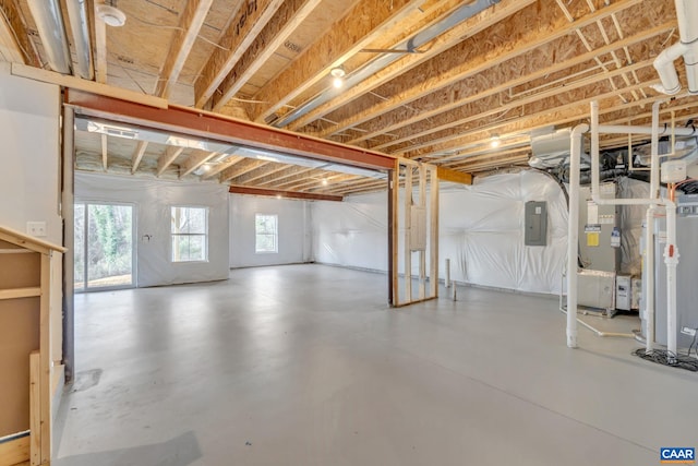 3053 Rambling Brook Ln, Crozet, VA 22932 - basement featuring electric panel, water heater, and heating unit