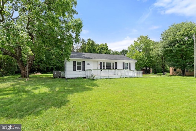 19012 Lahore Rd, Orange, VA 22960 - back of house with a lawn and a wooden deck