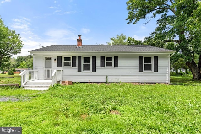 19012 Lahore Rd, Orange, VA 22960 - view of front of home with a chimney and a front yard