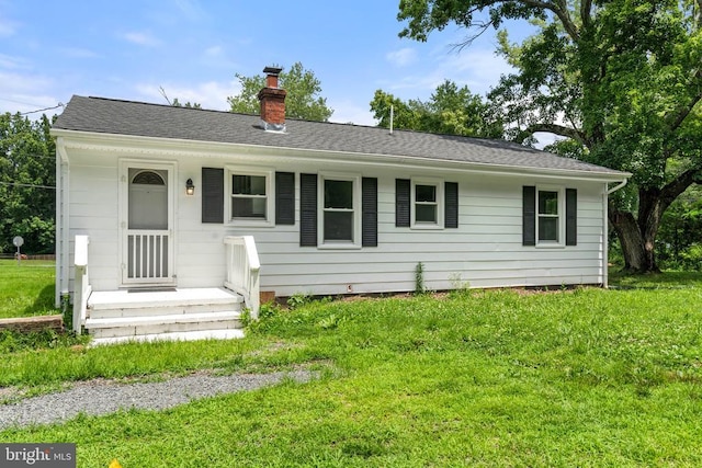 19012 Lahore Rd, Orange, VA 22960 - view of front of property with a chimney and a front yard