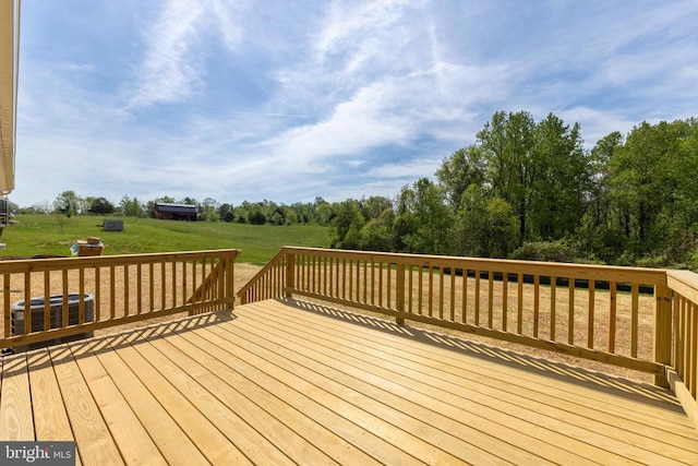 2434 Repton Mill Rd, Aroda, VA 22709 - wooden terrace with a yard and central air condition unit