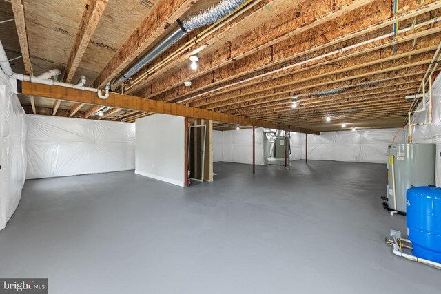 2434 Repton Mill Rd, Aroda, VA 22709 - unfinished basement with water heater and a water pressure tank