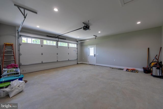 2434 Repton Mill Rd, Aroda, VA 22709 - garage with recessed lighting, a garage door opener, and baseboards