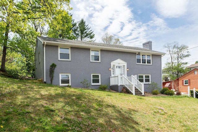 402 Marshall St, Staunton, VA 24401 - view of front of property featuring a chimney and brick siding