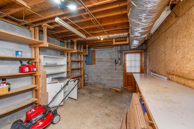 402 Marshall St, Staunton, VA 24401 - unfinished basement featuring electric panel