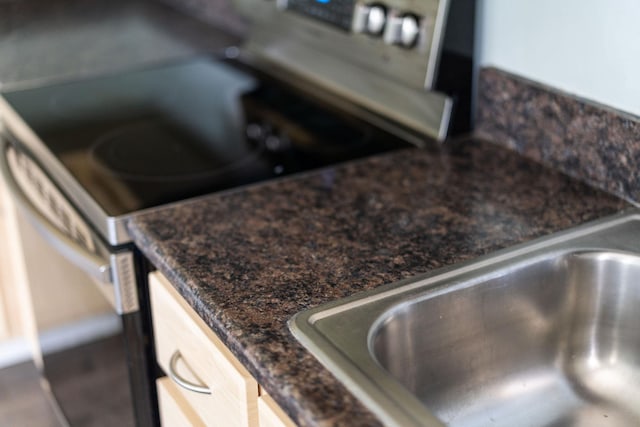 402 Marshall St, Staunton, VA 24401 - kitchen view of stainless steel electric stove and a sink