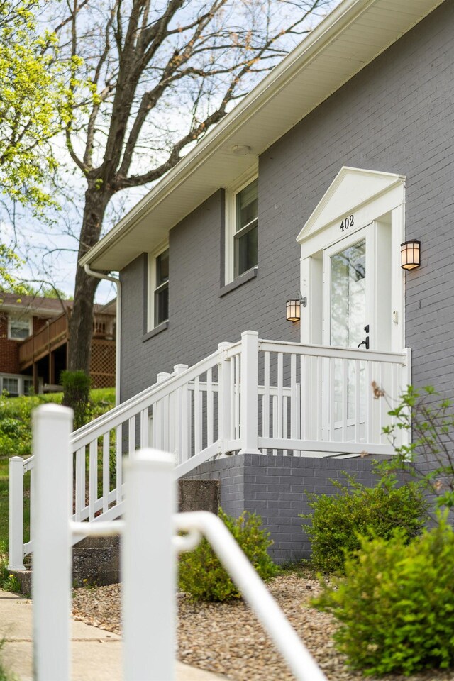 402 Marshall St, Staunton, VA 24401 - view of exterior entry with brick siding