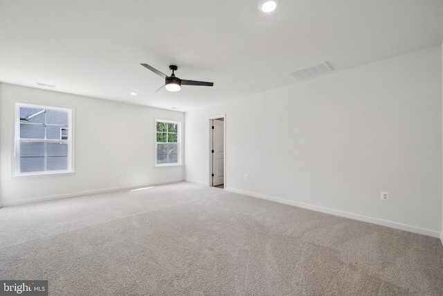 405 Richmond Ave, Mineral, VA 23117 - unfurnished room with ceiling fan, carpet flooring, and recessed lighting