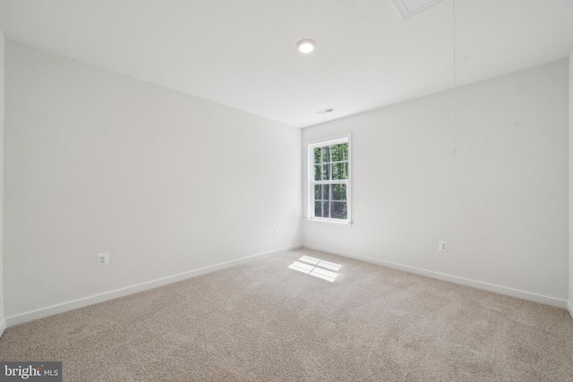 405 Richmond Ave, Mineral, VA 23117 - carpeted empty room featuring baseboards and attic access