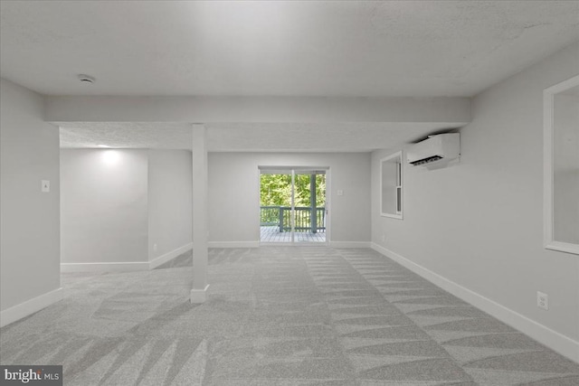 3050 Patriot Ln, Fredericksburg, VA 22408 - empty room featuring light carpet, a wall unit AC, and a textured ceiling