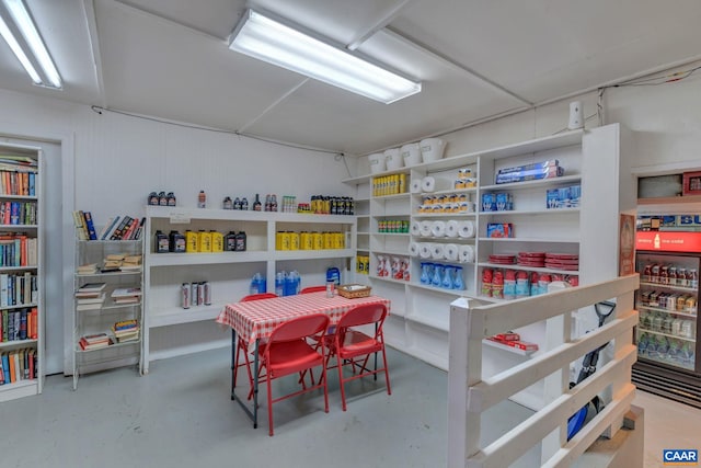 3340 James River Rd, Howardsville, VA 24562 - rec room with finished concrete flooring