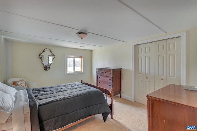 3340 James River Rd, Howardsville, VA 24562 - bedroom with light carpet and a closet