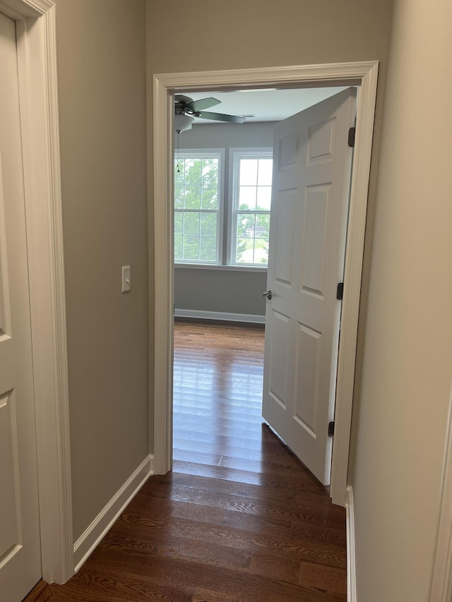 81 Meriwether Cir, Stuarts Draft, VA 24477 - corridor with dark wood-style floors and baseboards