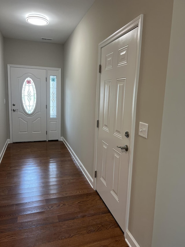 81 Meriwether Cir, Stuarts Draft, VA 24477 - entryway with dark wood-type flooring and baseboards