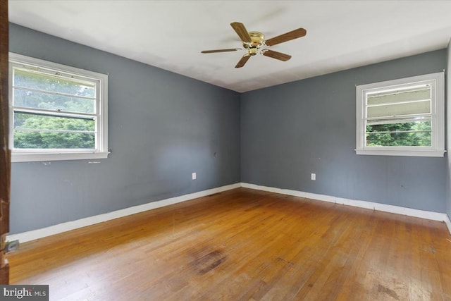 4970 Ridge Rd, Spotsylvania, VA 22551 - unfurnished room with hardwood / wood-style floors and a ceiling fan