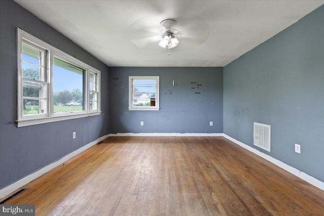 4970 Ridge Rd, Spotsylvania, VA 22551 - empty room with a ceiling fan and wood finished floors