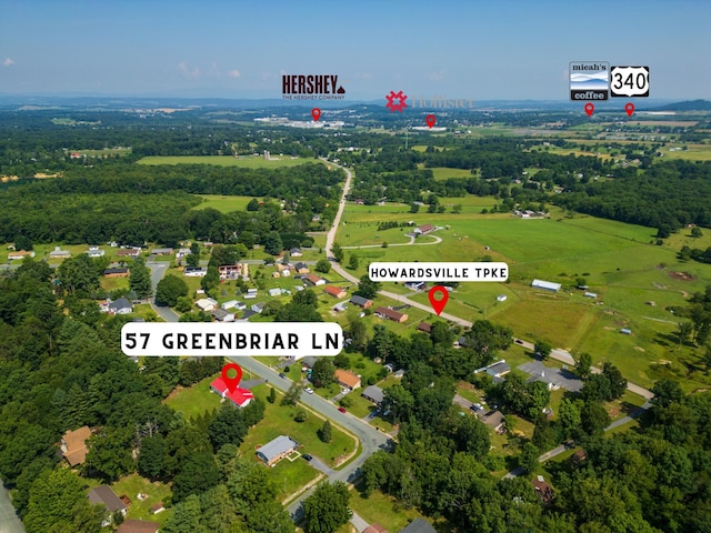 57 Greenbriar Ln, Stuarts Draft, VA 24477 - aerial view of property's location