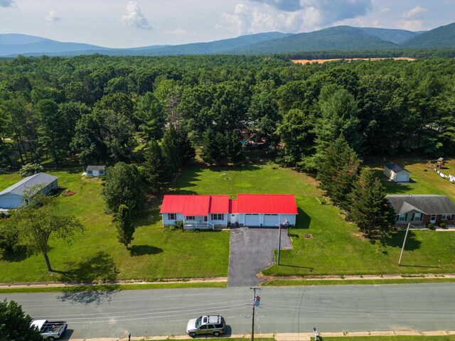57 Greenbriar Ln, Stuarts Draft, VA 24477 - drone / aerial view of mountains and a heavily wooded area