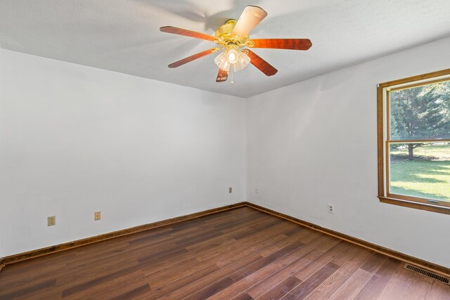 57 Greenbriar Ln, Stuarts Draft, VA 24477 - unfurnished room with dark wood-type flooring and ceiling fan