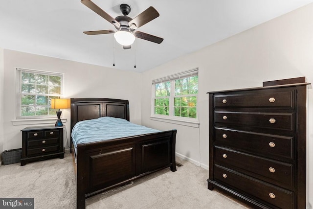 133 Woodlake Dr, Charlottesville, VA 22901 - bedroom featuring light carpet, baseboards, and ceiling fan