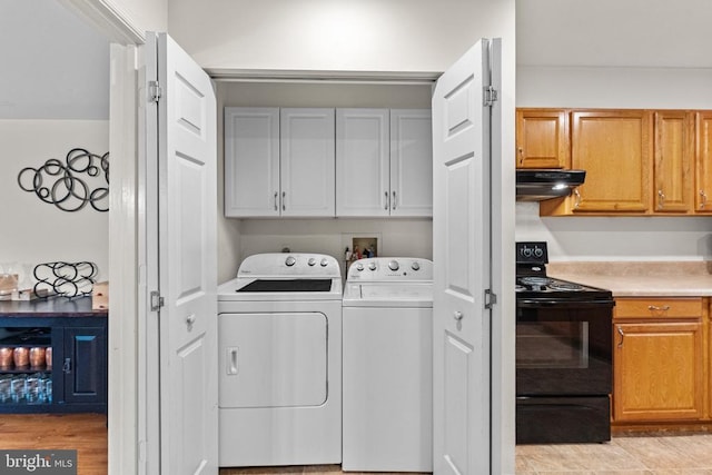 133 Woodlake Dr, Charlottesville, VA 22901 - laundry room featuring separate washer and dryer and cabinet space