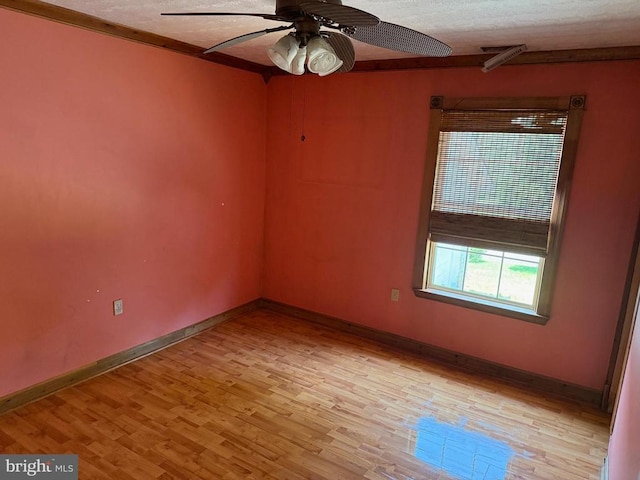 231 Derby Ln, Louisa, VA 23093 - unfurnished room featuring light wood-type flooring, ceiling fan, and a textured ceiling