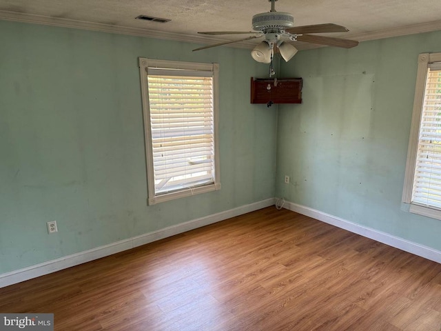 231 Derby Ln, Louisa, VA 23093 - unfurnished room featuring wood finished floors, ceiling fan, and crown molding