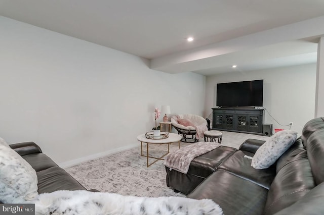11316 Oakville Ln, Spotsylvania, VA 22551 - carpeted living area with baseboards and recessed lighting