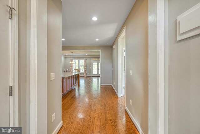 299 Sunset Loop, Mineral, VA 23117 - hall with light wood-style floors, recessed lighting, and baseboards