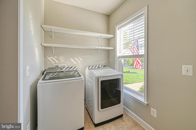 299 Sunset Loop, Mineral, VA 23117 - washroom featuring washer and clothes dryer, plenty of natural light, and baseboards