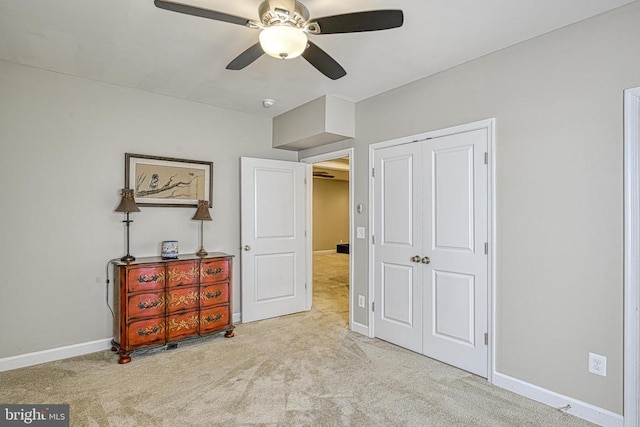 299 Sunset Loop, Mineral, VA 23117 - carpeted bedroom featuring a closet, baseboards, and ceiling fan