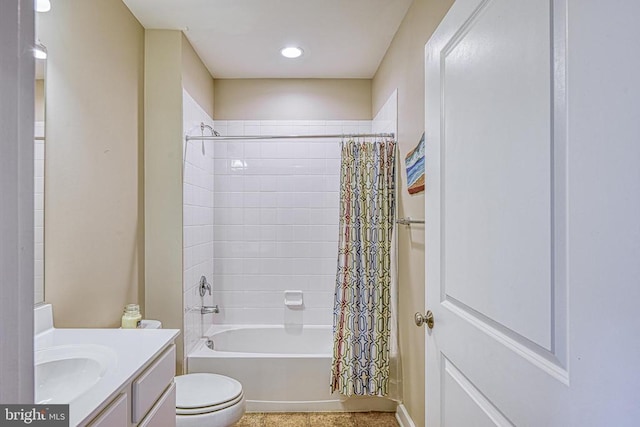 299 Sunset Loop, Mineral, VA 23117 - full bathroom featuring vanity, toilet, and shower / bath combination with curtain