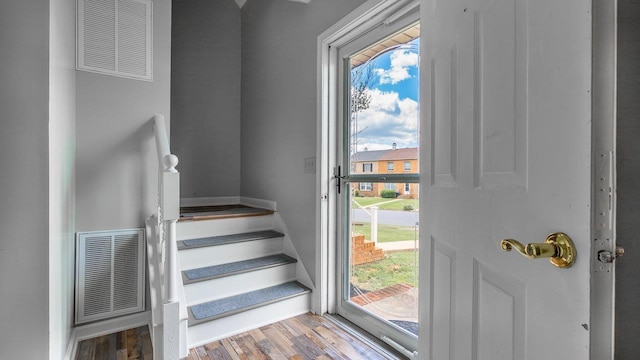 822 Meadowlark Dr, Harrisonburg, VA 22850 - foyer entrance with plenty of natural light, a heating unit, and wood finished floors