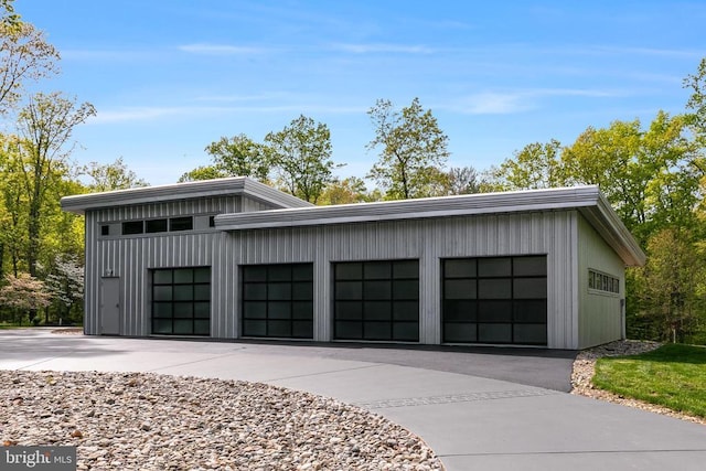  - view of detached garage