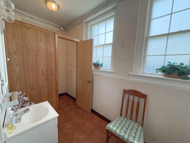 1203 Windsor Ln, Staunton, VA 24401 - bathroom featuring vanity and a wainscoted wall
