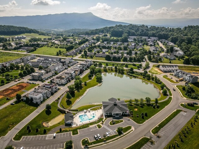 3381 Monterey Dr, Rockingham, VA 22801 - aerial view of a water and mountain view and a pool area