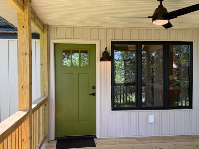 1201 Lakeshore Dr S, Louisa, VA 23093 - doorway to property featuring ceiling fan