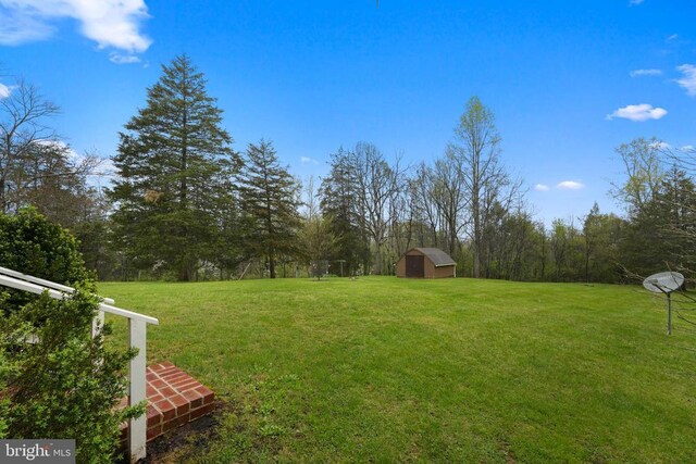 412 Nelmonte Ln, Arrington, VA 22922 - view of green lawn with a storage unit and an outdoor structure