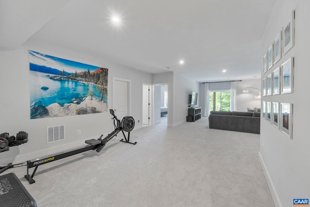 1802 Flora Ln, Charlottesville, VA 22911 - exercise area featuring recessed lighting and carpet flooring