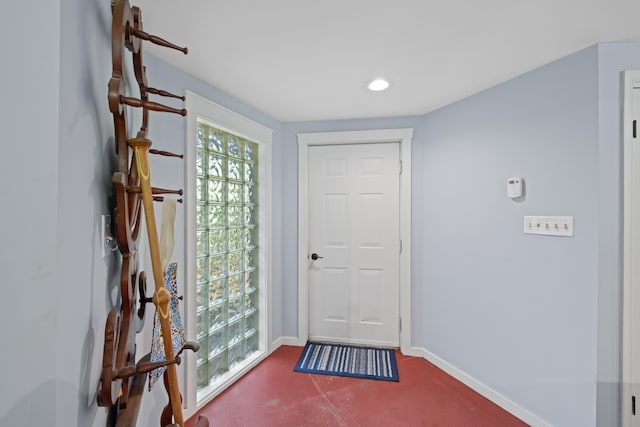 7598 Lee Hwy N, Raphine, VA 24472 - doorway to outside with baseboards and recessed lighting