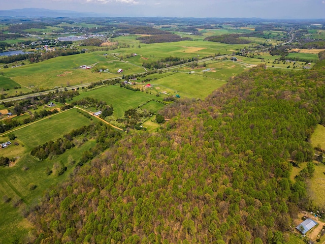 7598 Lee Hwy N, Raphine, VA 24472 - aerial overview of property's location with a heavily wooded area and rural landscape