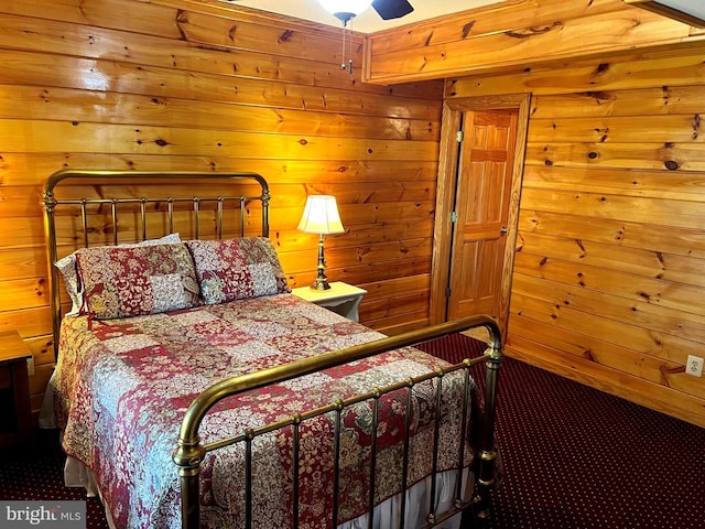 26536 Pennfields Dr, Orange, VA 22960 - carpeted bedroom with wood walls