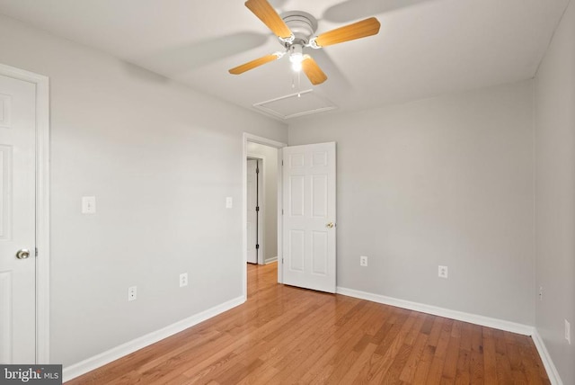 6314 Foster Rd, Spotsylvania, VA 22553 - unfurnished bedroom featuring light wood-style floors, baseboards, and ceiling fan