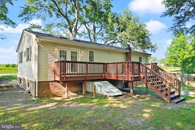 6314 Foster Rd, Spotsylvania, VA 22553 - rear view of property with a deck and stairs