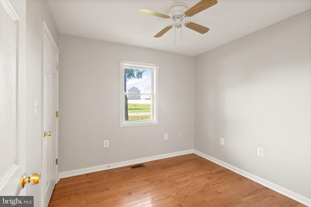6314 Foster Rd, Spotsylvania, VA 22553 - unfurnished bedroom with light wood-style floors, baseboards, and a ceiling fan