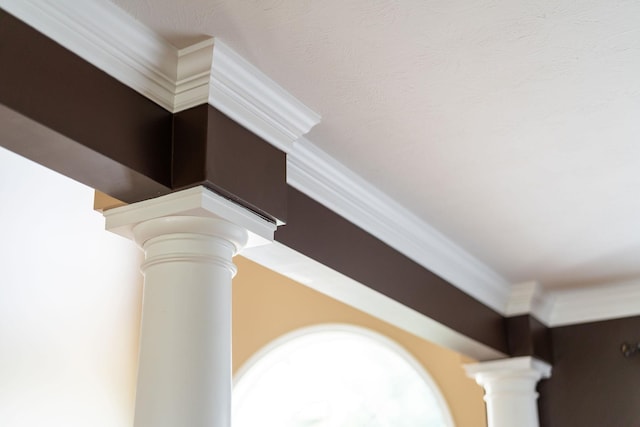 31 Hampton Dr, Stuarts Draft, VA 24477 - detailed view of ornamental molding and decorative columns