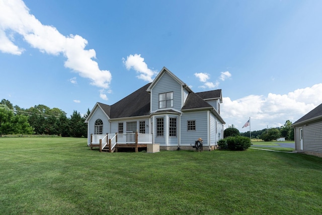 31 Hampton Dr, Stuarts Draft, VA 24477 - back of property with a yard and a deck